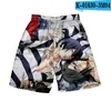 Hommes 3D Prison School Shorts Board Trunks Summer Loose Men Hip Hop Short Pants Indoor Wear Streetwear