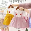 Meninas do bebê vestido de verão para recém-nascido crianças roupas 2019 novo bonito princesa infantil 1st aniversário vestido bebê criança roupa menina q0716