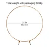 Party Decoration Wedding Mariage Round smidesjärn Bakgrund Arch Stand Diy Stage Circle Outdoor Bakgrund Frame Birthday1034444