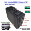 20000 cicli LTO 12v 400Ah 300Ah 200Ah Batteria al titanato di litio 12V con BMS per frigorifero per sistema solare barca RV Caricatore 20A