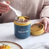 Mini Thermal Lunch Box Food Container with Spoon Stainless Steel Vaccum Cup Soup Insulated taza desayuno portatil 210709