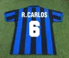 1995 1996 Retro Jerseys de futebol Home Away Branco 95 96 Camisas de futebol R.Carlos Zanetti Ince Branca Milão Bergomi Maglia da Calcio Vintage Maillot Carbone