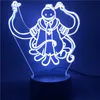 Anime Korosensei Figura 3D Light for Kids Baby camera da letto DECIFICA LED LIGHT BAGNO NOTTE Night Lamp7121589