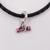 Andy Jewel Authentic 925 Sterling Gümüş Boncuklar Dumbbell Kalp Dungle Charm Charms, Avrupa Pandora Stil Bilezikler Kolye 799545C01