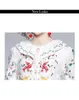 부티크 여자 꽃 두 조각 세트 셔츠 + 바지 긴 소매 프릴 여름 가을 블라우스 바지 하이 엔드 레이디 정장