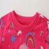 Springmeters Mode Meisjes Sweatshirts voor Herfst Winter Unicorn Baby Truien Katoen Regenboog Kinderhoodies Topkleding 210529