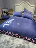 4pcs Bedding Sets Fashion Color Matching with Leopard Print Bed Sheets Luxury Duvet Cover Soft and Breathable