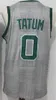 男性Jayson Tatum Jersey 0 Jaylen Brown 7バスケットボール用スポーツファンのための通気性のあるすべてのステッチチームカラーグリーンブラックホワイトグレー純粋な綿の優れた品質