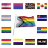 Rainbow Flag 90x150 CM Gay Pride Flag Poliester Banner Flagi Amerykański transparent do dekoracji 100 sztuk T2i51373