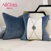 Avigers Blue White Cushion Covers Trees Tassels Patchwork Chinese Style Pillow Case for Sofa Car Bedroom Living Room 210401