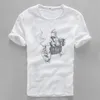 Italia Nuevas estampados personalizados Linen Men Summer Summer White Men T Shirt Manga corta Men Camiseta Camisetas Mens X06289012226