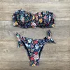 Women's Swimwear Women Sexy Floral Print Bikini Set Two Piece Swimsuit Breast Pad Split Bathing Suit Beachwear Biquini Traje De Bano#30