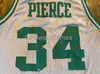 Szyte Custom Vintage Paul Pierce # 34 Szary Jersey Mężczyźni Kobiety Młodzież Koszykówka Koszulki XS-6XL