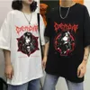 Anime Goth Girl Manga Curta O-pescoço Impressão Solta Anime Homem E Mulher T-shirt Y0809