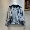 women's Denim Jacket spring Plus Size embroidery Jean for ladies casual loose Beading jean Coats Female streetwear 210514