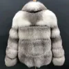 Kvinnors Fur Faux Janefur Design Varm verklig kappa till Lady