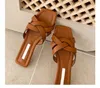 Summer Designer Sandals for Women Brown Black White Soft Slippers Fashion Flat Ladies Flip Flops Slides Outdoor Open Toe Shoes K78