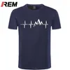 REM Mountain Battito Cardiaco T-Shirt Moda Divertente Compleanno 100% Cotone Maniche Corte T Shirt Causale O-Collo Top Tees Hip Hop 210409