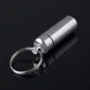 Storage Bags Simple Design Waterproof Stainless Steel Container Pills Holder Box Bottle Key Chain Valentine's Day Gift