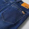 Хлопок мужские джинсы джинсовые брюки бренд классическая одежда комбинезона прямые брюки для мужчин черный негабарит большой размер 35 40 42 44 210622