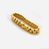 Цепочка звена 2022 Модные 18 -километровые золотые браслеты из нержавеющей стали для женщин для женщин роскошные браслеты в ширину 10 мм Fawn22