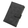 Porte-cartes PU cuir moraillon porte-passeport couverture portefeuille femmes hommes passeports pochette de documents cartes organisateur étui avec boucle pour voyage