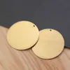 5pcs Raw Brass 55mm Metall Rund Stämpling Blank Disc Dog Taggar Charms För Smycken Gör Hängsmycke Halsband Findings Crafts