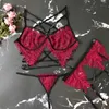 Hotsale Sexy Lingerie Sutiã Erótico Garter Barracinha Set Sexy Trajes Cintura Alta Cintura G-String Set Exotic Underwear Y0911