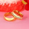 Vnox ゴールドカラーの結婚指輪リング女性男性ジュエリーステンレス鋼婚約指輪カップル記念日ギフト驚きの価格