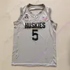 Basketball Jerseys Connecticut UConn Huskies Basketball Jersey NCAA College Hawkins Samson Johnson Rahsool Diggins Corey Floyd Jr. Matt Garry Andrew Hurley