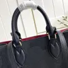 klassieke hoge kwaliteit mode luxe ontwerpers tassen portemonnees ONTHEGO medium Tote handtassen vrouwen winkelen handtas mono reliëf schoudertas vrij schip