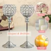 Crystal Candle Tealight Holder Metal Candlesticks Stand Wedding Home Party Holiday Decoration Dinning Table Centerpieces SH190924