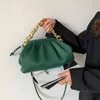 Alışveriş Çantaları Lüks PU Deri Omuz Kadınlar için Crossbody 2021 Tasarımcı Kalın Altın Zincir Çanta ve Cüzdanlar Kadın Küçük 7805 220304