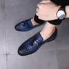 Homens de luxo Oxford Sapatos Snake Skin Impressos Clássico Estilo Vestido Couro Café Preto Lace Up Winted Toe Formal Sapato