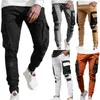 Mens Cargo Calças Slim Fit Jogging Joggers Combate Trabalhos Trabalhos De Tracksuits Bottom Pant 210714