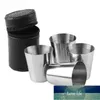 4pcs 30ml Coffee Beer Cup Outdoor Practical Stainless Steel Cups Shots Set Mini Glasses For Whisky Wine Portable Drinkware Factory price expert design Quality