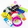 Party Favor Cadeau Bracelets en silicone Bracelets souples Bandes Charmes de chaussures Décoration Accessoires pour enfants 18CM 20 couleurs accepter l'ordre de mélange