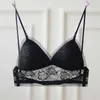 Sexy Bralette Low Back Bra Femmes Dos Nu Bralet Beau Dos Brassière Sous-Vêtements Femme Dentelle Noire Maille Mince Lingerie Top 210623