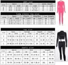 Yoga Gym Set Mulheres Sportswear Leggings Terno Manga Longa Zíper Crop Top para Fitnworkout Roupas Red Red Khaki Preto X0629