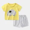 Kleidungssets ZWF862 Jungen Mädchen Cartoon Kleidung Outfit Anzug Niedliche Kinder Sommer Baumwolle 3-14 Jahre Kinder T-Shirt + Shorts