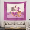 Happy Valentines Day Tapestry Wall Hanging Romantic Love Pattern Backdrop for Bedroom Living Room Dorm Party Decor