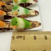48pcs multicolore oiseau animal artificiel décor de mariage maison décoration de Noël bricolage accessoires mini artisanat 210811