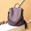 Women Waterproof anti-theft Leather Multifunction Traveling Backpack