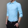 Autumn New Work Men's Shirt Casual Long Sleeve Shirts Fashion Solid Color Slim Fit White Black Man Dress Shirts 5xl 6xl 7xl 210412