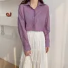 Simple Loose Sun-Proof Clothing Shirt Female Summer Korean Style Long-Sleeve Blouse All-match Thin Tops 10006 210508