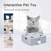 MEWOOFUN Electric Cat Toy Sqaure Magic Box Smart Teasing Cat Stick Crazy Game Interactive Cats Feather Toys Cat Catching Mouse 211122