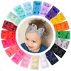 Baby Girls Soft Bow Wide Headbands Kids Solid elastic Bowknot Hairbands Hair Accessories Grosgrain Hairband Ribbon Bows Headdress 20 Colors