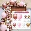 Decorazione per feste Macaron Balloons Ghirlanda Arch Arch 16ft Long Rosa rosa coriani Ballone Ballione Balone Balone Decorazioni fai -da -te Prodotti