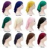 Kvinnor Muslim Head Scarf Stretch Hijab Cover Headwrap Elastic Undercarf Cap Arab Scarf Inre huvudband Bonnet Tube Caps