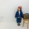 男の子と女の子のデニムコートファッションルーズジャケット3-7Y春韓国風特大210515